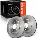 A-Premium 12.43 inch (316mm) Front Vented Disc Brake Rotors Compatible with Select Ford Models - Mustang 2005-2010 4.6L, 2011-2014 3.7L, 2-PC Set