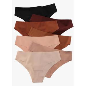 Women’s Seamless Hipster Underwear No Show Panties Invisibles Briefs Soft Stretch Bikini Underwears S, Pack 7