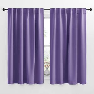 NICETOWN Blackout Curtain Panels for Living Room - (Lilac Purple Color) 52x63 Inch, 2 Panels Set, Room Darkening Blackout Drapes for Window