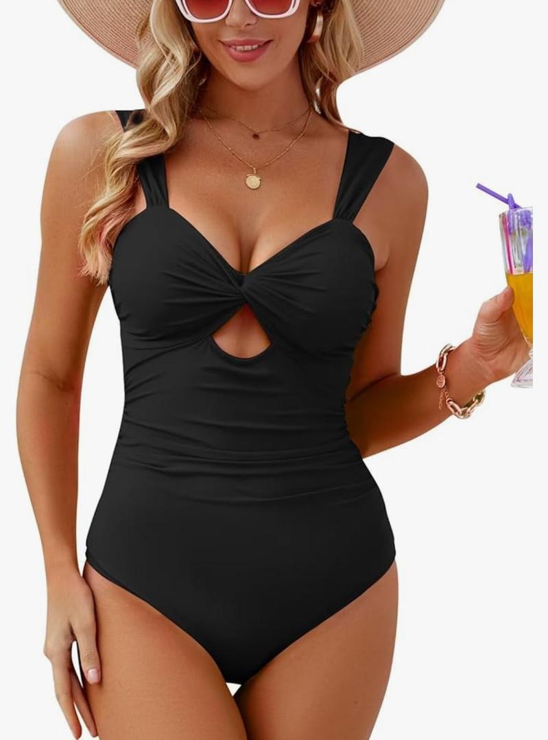 VIMPUNEC Women One Piece Tummy Control Swimsuit High Waisted Bathing Suit Cut Out Swimwear Size 3XL