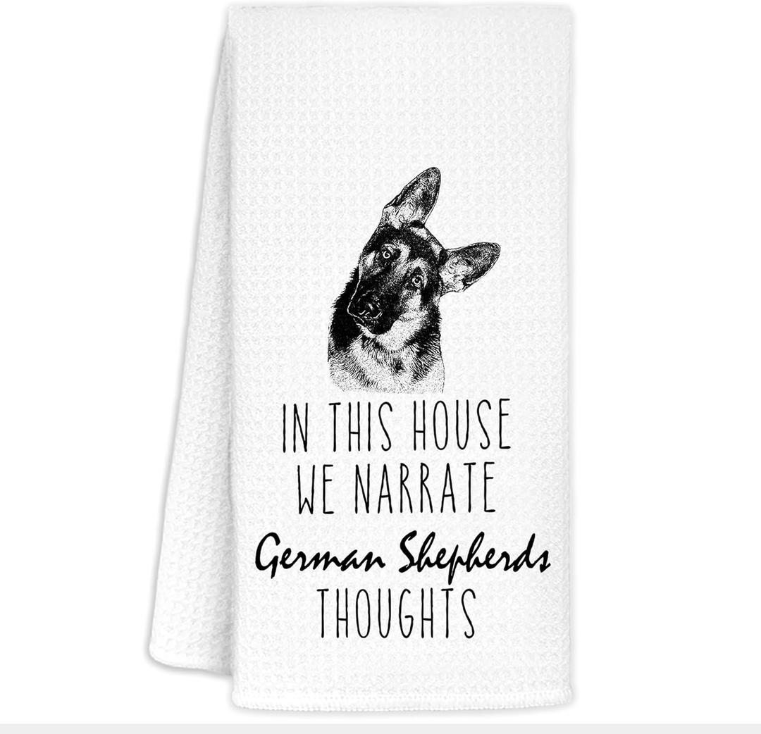 German Shepherd Dog Kitchen Decorative Hand Towels for Kitchen, German Shepherd Gifts for Women Pet Dog Lover Women, 1624 in