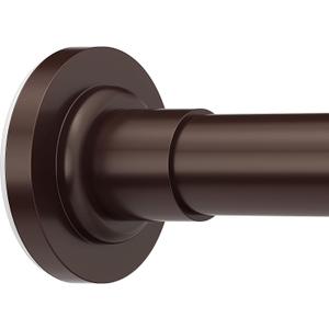 SUNALLY Shower Curtain Rod, Spring Tension Shower Rods Adjustable 32-61 Inch Stainless Steel Telescoping Curtain Rod for Bathroom or Windows, No Drilling, No Slip, No Rust, Bronze