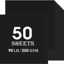 Black Cardstock 50 sheets, 12 x 12 Cardstock Paper Bulk Construction Paper,250GSM Card Stock Printer Paper Scrapbooking Supplies for Diy Crafts Cricut Card Making (Black)