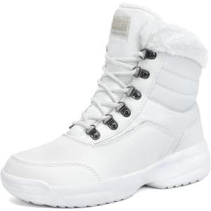 Dannto Women Winter Snow Boots Ladies Warm Fur Lined Ankle Booties Outdoor Water Resistant Furry Shoes (9)