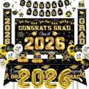 Graduation Decorations 2026 Set, Class of 2026 Party Decor Set Include Congrats Grad Banner, Graduation Backdrop, 2026 Foil Balloons, Complete Party Supplies for High School/College Celebrations