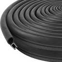 Kikerike Automotive Door Weather Stripping 50Ft Car Door Rubber Edge Trim Seal Strip Gasket with Top Bulb Easy to Install for Car Bus Camper Boat RV Truck Doors and Home Applications