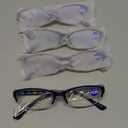 RaoOG Reading Glasses Blue Light Blocking for Men Women,Rectangular Frame Computer Readers with Spring Hinge 4-Pack +1.0