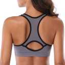 MIRITY Women Racerback Sports Bras - High Impact Workout Gym Activewear Bra (M)