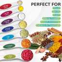 Urbanstrive Magnetic Measuring Spoons Set Stainless Steel, Dual Sided for Liquid Dry Food, Measuring Cups Spoons Set Fits in Spice Jar, Kitchen Gadgets, Cooking Utensils Set, Including Leveler, 8Color (Colorful)