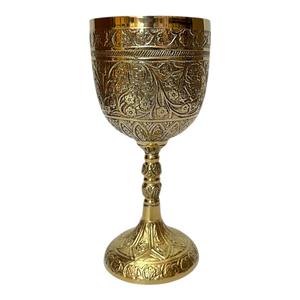Gold 1x Wine Chalice Cup Coumunioun Elegant Drinking Goblet 280ml Mediveal Inspired Game of Thrones Wedding Fantasy Chalice Cup 7" inch