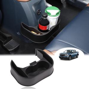 Car Rear Cup Holder Expander Organizer Tray Compatible with Ford Maverick 2022-2026, Seat Rear Dual Cup Holder Insert Expander Car Drink Water Bottle Holder Removable FITS Slot with Mat Accessories