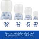Petmate Pet Cafe Cat and Dog Water Dispenser - Water Bowl for Cats and Dogs, USA Made, 1.5 GAL, Pearl Ash Blue