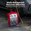 VIVOHOME 110-120V AC 60Hz 3/4HP Single Cylinder Portable Refrigerant Recovery Machine, Red