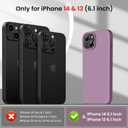 OuXul for iPhone 14 Case, iPhone 13 Case Shockproof Liquid Silicone Protective Phone Case with Soft Anti-Scratch Microfiber Lining Ultra Slim Drop Protection Phone Cover 6.1 inch(Orchid)