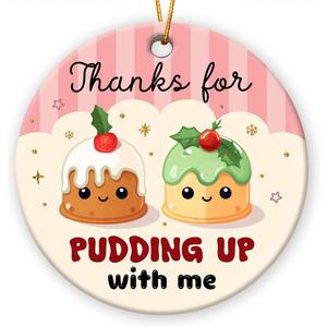 5 x Couple Ornament 2025 - Couple Gifts for Women Men, Thank You Gifts for Girlfriend Boyfriend Her Him, Ceramic Christmas Ornament for Tree Decor - Holiday Keepsake & Xmas Gift Exchange Idea