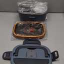 SOHIDA Heated Lunch Box, 80W Electric Lunch Box with Two 1.5L Stainless Steel Interchangeable Containers and Lids, 12V/24V/110V Food Warmer with Utensils and Insulated Bag for Car/Truck/Office (Black)