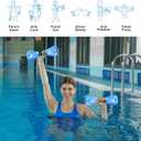 2PACK Aquatic Exercise Dumbbells, EVA Foam Barbells, Water Weights for Pool Exercise, Water Dumbbells for Men Women Water Workouts, Swimming Training