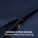 ZIMASILK 100% Pure Mulberry Silk Pillowcase for Hair and Skin Health,Soft and Smooth,Both Sides Premium Grade 6A Silk,600 Thread Count,with Hidden Zipper,1pc(Standard 20''x26'',Navy Blue)