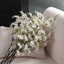 Artificial Cherry Blossom Branches 27.6In Silk Cherry Blossom Branches 8PCS Long Stem Artificial Flowers for Tall Vase, for Home Decorate, Weddings Decorate, Parties & Festival Gifts (White)