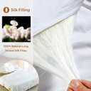 LilySilk All Season Silk Comforter/Duvet/Quilt, 100% Silk Floss Filling with 100% Cotton Cover King(104x92 Inch,Silk Weight:2.0kg)