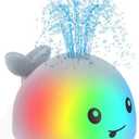 ZHENDUO Baby Bath Toys, Light Up Bath Toys Spray Water Bath Toy, Sprinkler Bathtub Toys for Toddlers Kids Boys Girls, Pool Bathroom Toy for Infant,Christmas Baby Toys