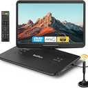 Boifun 17.5" Portable TV/DVD Player Combo with 15.6" Large HD Swivel Screen, Digital TV ATSC Tuner, Builtin Battery, Support HDMI in/USB/Micro SD/AV Out and Multiple Disc Formats, Black