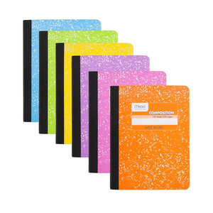 Mead Composition Book, Wide Ruled, 100 sheets, 93/4" x 71/2", Assorted Colors Pack of 6