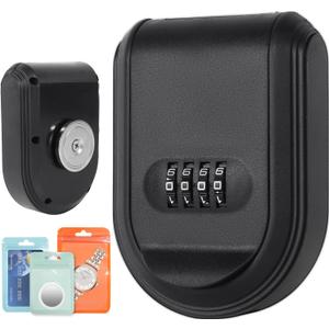 Magnetic Key Lock Box, Key Holder with Combination Lock Under Car, Magnet Hide a Key Box for Spare Key Storage Outdoor, Indoors