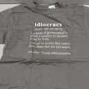 Anti Trump T Shirt Idiocracy Definition Women Mens Funny T-Shirt, Small
