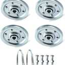 Garage Door 3"" Pulley Kits, Kits Including 2 Stationary Pulleys and 2 Rear Wheel Pulleys with Clevis Fork,Garage Door Parts, Silver