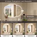 Irregular Backlit LED Bathroom Mirror for Wall 48"x30", Asymmetrical Lighted Vanity Mirror with Light, 3 Colors and Stepless Dimmable, Shatterproof, Defogger, Memory (Vertical or Horizontal)