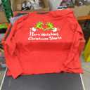 Christmas Couples His and Her Shirt Merry Christmas Long Sleeve Top for Husband Wife Xmas Party Outfits (Medium, Fmenred)