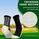 SkiBeaut Youth Soccer Grip Athletic Socks, 4 Pack Anti Skid Football Teen Grippy Slipper Socks for Youth Boy Girl 12-16 Years