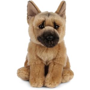Living Nature German Shepherd Stuffed Animal | Fluffy Dog Animal | Soft Toy for Kids | 8 inches
