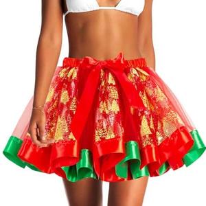 Jewemia Rainbow Tutu Skirts Colorful Tulle Tutu Christmas Tutu Party Dance Skirt Running Skirts for Women and Girls Medium