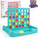 Vikutu 4 in a Row Connect Game, Travel Board Games for Kids Adults, Get 4 in a Row to Win - 9 x 7.4 inches (Green)