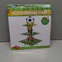 KALEFO Soccer Party Supplies 3 Tier Cupcake Stand Football Birthday Decorations Sports Theme for Teenagers
