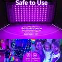 2 Pack 100W Black Light, LED Blacklight with US Plug and Switch, Black Lights for Glow None Party, Halloween,Body Painting,Fluorescent Painting and Tapestry