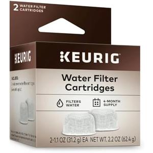 Keurig Water Filter Refill Cartridges, Replacement Water Filter Cartridges, Compatible with 2.0 K-Cup Pod Coffee Makers, 4 Count