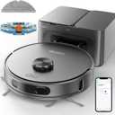 Robot Vacuum and Mop Combo, 3-in-1 Robotic Vacuum Cleaner with 70-Day Self-Emptying Base, 360 LiDAR Navigation, Auto-Return & Smart Mapping, 6000Pa Strong Suction for Pet Hair, Carpets & Hard Floors