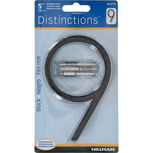 Hillman Distinctions 5 in. Black Metal Screw-On Number 9 1 pc. - Case of: 3;33