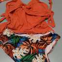 SUUKSESS Women Sexy Halter Tankini Bathing Suits Slimming Tummy Control High Waisted Swimsuits 2 Piece (L)