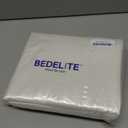 BEDELITE Satin Sheets Queen Size Bed Set, Luxury Soft Ivory White Silky Sheets for Hair and Skin, Similar to Silk Bed Sheets Set 4 Pieces 1 Deep Pocket Fitted Sheet, 1 Flat Sheet, and 2 Pillowcases