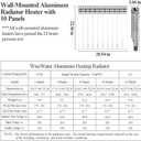 AB Wall-mounted Radiator Heater with 10 Panels