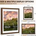 18x24 Picture Frame Set of 2, Wood Frame with Real Glass, Wide Border, 18X24 in