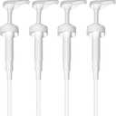 Gallon Pump Dispenser - for Plastic or Glass Bottles – Heavy-Duty Leak Proof for Commercial and Household Use - Plastic Pump for 1 Gallon Jug – Non-BPA Plastic (Pack of 4)