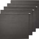 Amazon Basics Hanging File Folders with Adjustable Tabs for Document Organization, Letter Size, 8.5x11 inches, Black, 25-Pack