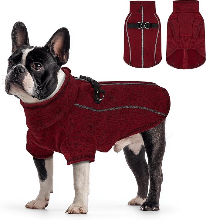 Dog Jacket, Reflective Dog Jackets for Large Dogs Boy, Warm Fleece Dogs Coat Winter Coat with D-Ring Cold Weather Doggie Clothes, Black XX-Large