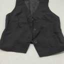 GAMISOTE Women Buttons Vest Crop Vintage Sleeveless V Neck Elastic Chiffon Waistcoat (Medium, Black)
