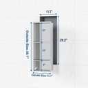 Qeke Stainless Steel Shower Niche 12" X 29", 3-Tiers Wall Niche, Brushed